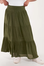 Curve Ladder Trim Maxi Skirt | Plus Size 18–20 & 22–24 | Summer Skirt