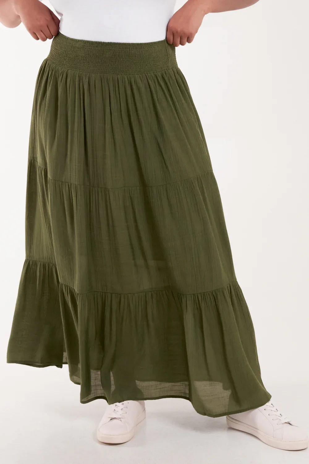 Curve Ladder Trim Maxi Skirt | Plus Size 18–20 & 22–24 | Summer Skirt