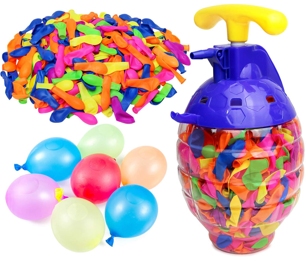 Kiddie Play Water Balloons with Filler Pump – 500 Pack for Quick Backyard Fun