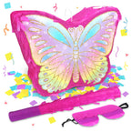 KiDEPOCH Butterfly Piñata – Colorful Birthday Party Decoration with Stick & Blindfold (16 x 12.6 x 4.2 in)