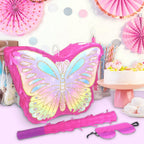 KiDEPOCH Butterfly Piñata – Colorful Birthday Party Decoration with Stick & Blindfold (16 x 12.6 x 4.2 in)