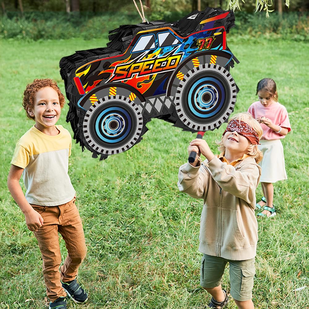 KiDEPOCH Monster Truck Pinata Car — Stick & Blindfold Included