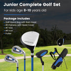 Kids Complete Golf Clubs Set for Boys and Girls Aged 8-10/11-13 Years-Blue