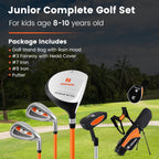 Kids Complete Golf Clubs Set for Boys and Girls Aged 8-10/11-13 Years-Blue