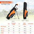 Kids Complete Golf Clubs Set for Boys and Girls Aged 8-10/11-13 Years-Blue