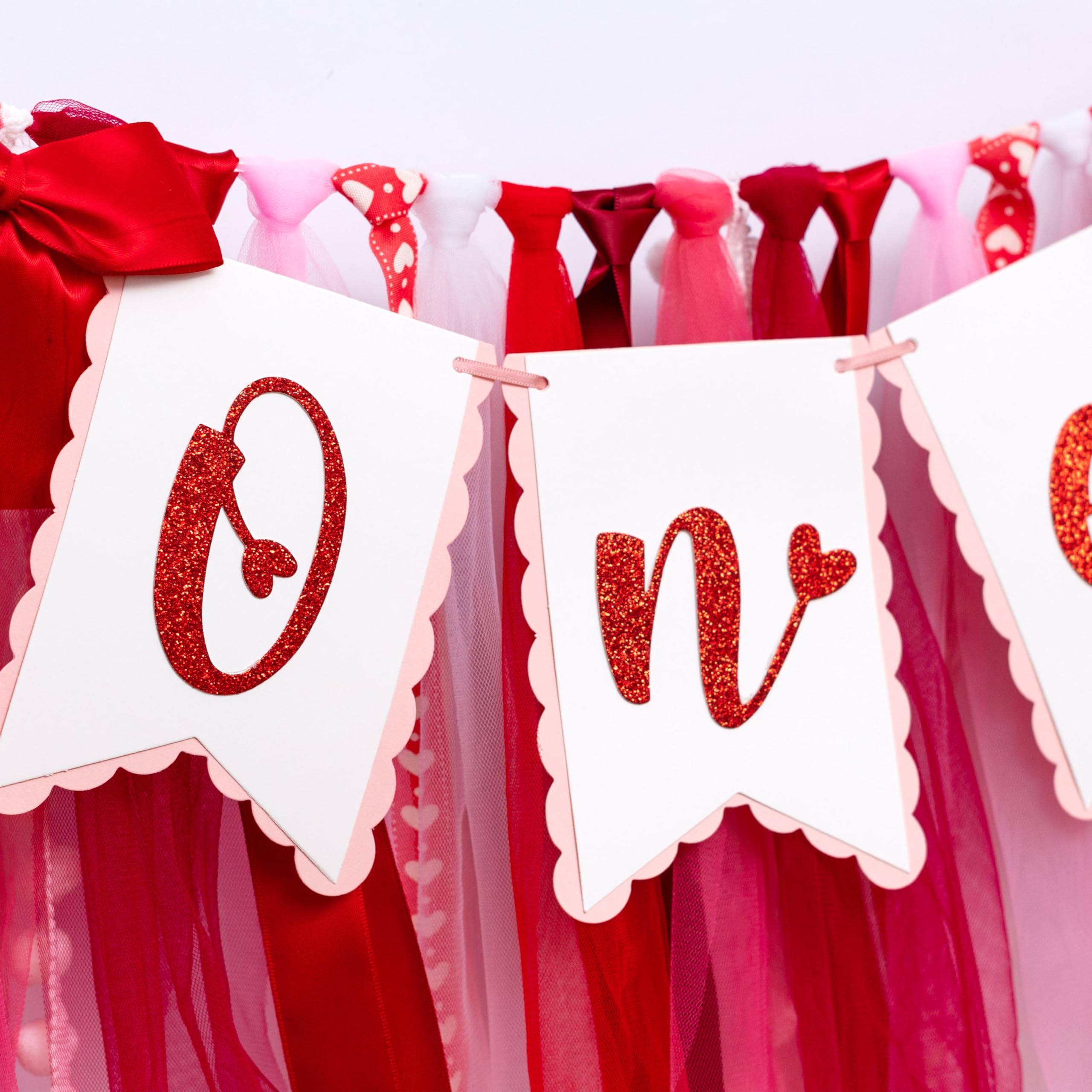 KIETKIE Valentine One High Chair Banner – Sweetheart 1st Birthday & Valentine’s Day Decor