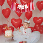 KIETKIE Valentine One High Chair Banner – Sweetheart 1st Birthday & Valentine’s Day Decor