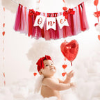 KIETKIE Valentine One High Chair Banner – Sweetheart 1st Birthday & Valentine’s Day Decor