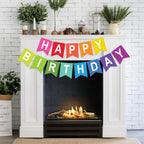 KINGLAKE GARDEN Rainbow Birthday Banner – Pre-Strung, Multicolor Party Decor