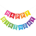 KINGLAKE GARDEN Rainbow Birthday Banner – Pre-Strung, Multicolor Party Decor