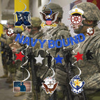 KINGZONE Glitter Navy Bound Banner & Army Party Decor – Military Theme Decorations