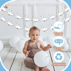 KINGZONE Goose Banner - Silly Goose Blue Gingham Birthday & Baby Shower Decor
