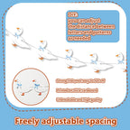KINGZONE Goose Banner - Silly Goose Blue Gingham Birthday & Baby Shower Decor