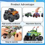 KINGZONE Monster Truck Birthday Decorations – Racing Theme Party Supplies