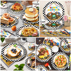 Kinovo 183Pcs Monster Truck Party Supplies – Plates, Napkins, Cups for 26 Guests
