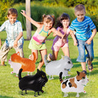 KINYFY 8 Pcs Walking Cat Balloons – Farm Theme Party Decor, Cat Balloons Mylar