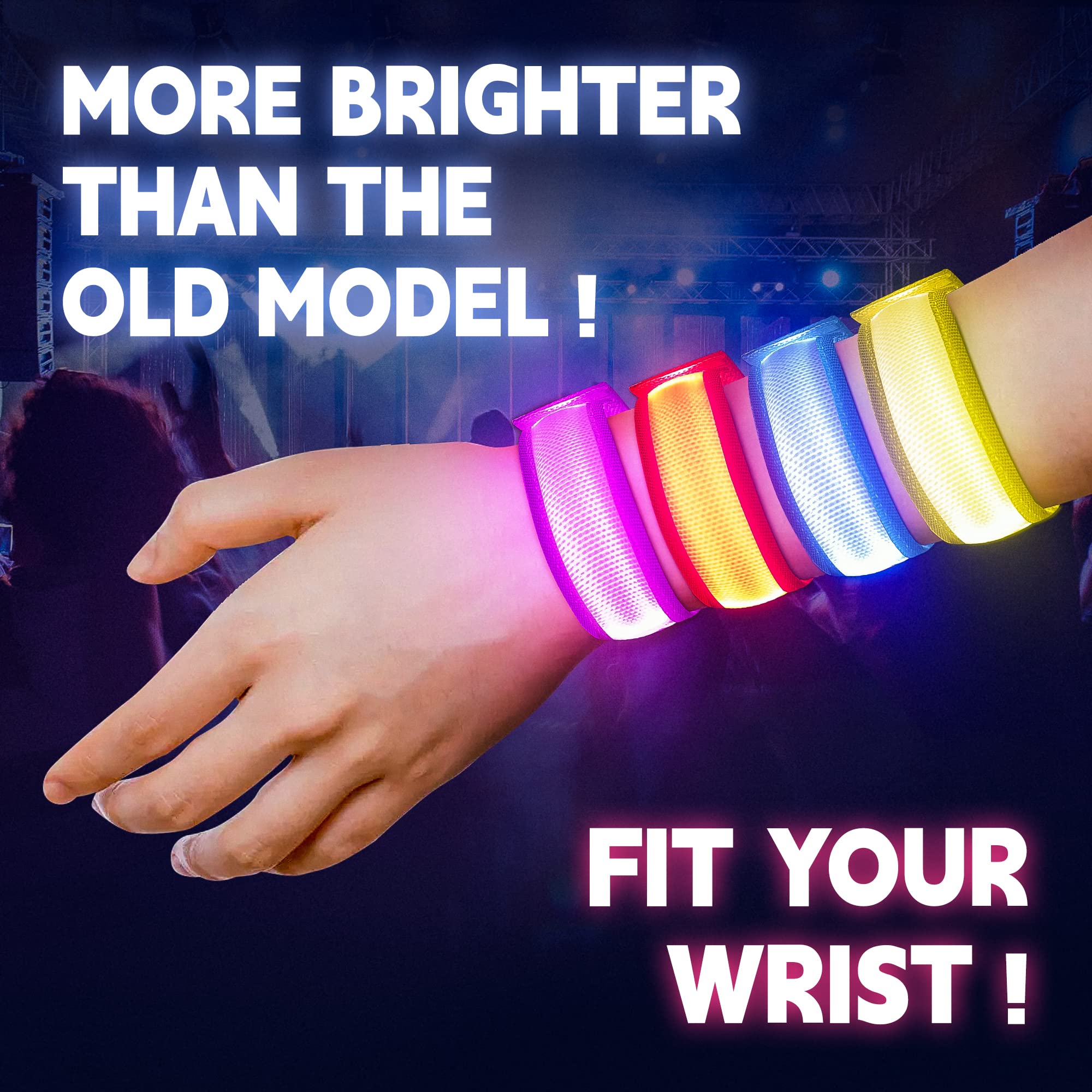 KIRALUMI 8 PCS LED Glow Bracelets – Light Up Wristbands for Kids & Adults | Party & Night Event Essentials