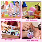 KissFree 18-Pack Animal Pop Balls – 3D Fidget Toys for Kids Party Favors
