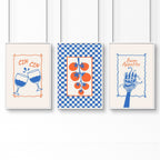 Kitchen Artwork | Set of 3 Italian Lifestyle Wall art Prints