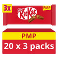 KitKat 4 Finger Milk Chocolate Biscuit Bar 3 Pack Multipack 124.5g (Box of 20)