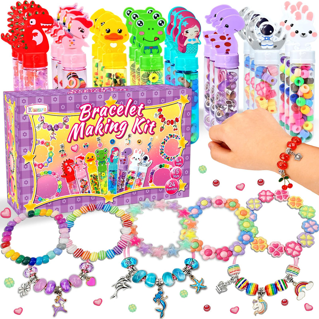 Klmars Bracelet Making Kit – 24 Wands for Kids (Ages 4–8), Party Favors