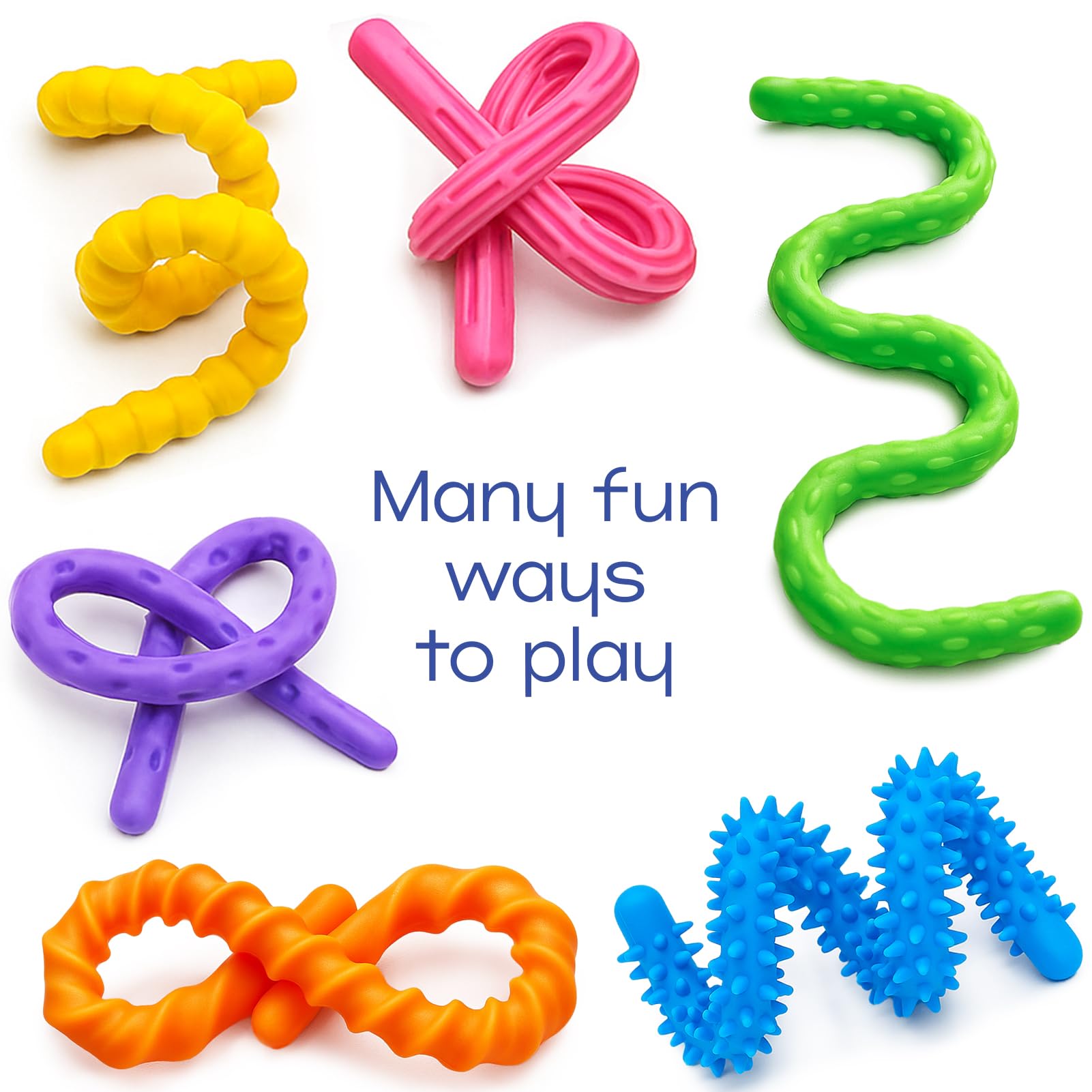 KLT 24Pcs Fidget Toys Bulk – Textured Silicone Sensory Sticks for Kids, Classroom Prizes & Party Favors