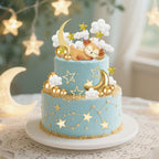 Knana 33Pcs Moon Star Cake Toppers | Deer Cake Topper for Baby Shower & Birthday Party