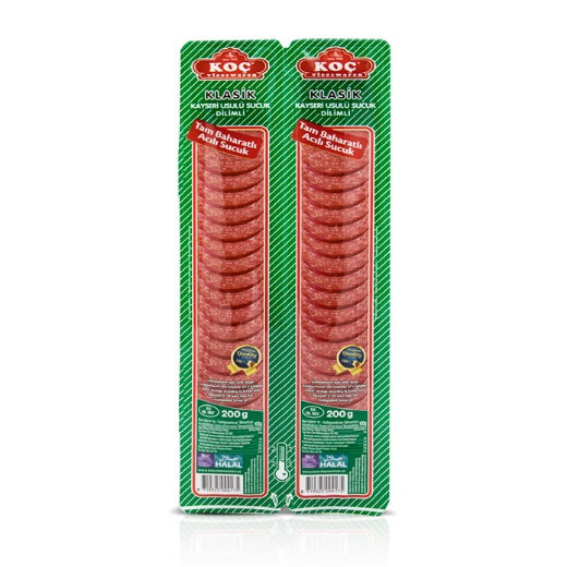 Koc Sliced Sucuk Klasik Kayseri Usulu Dilimli Pack 200g