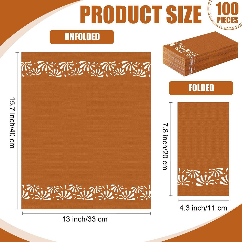 Kochorie Cielito Lindo Napkins – 100 Decorative Mexican Fiesta Napkins, 7.8 x 4.3 in
