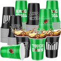 Kochorie 60-Pack Football Disposable Cups – 16 oz, Black & Green