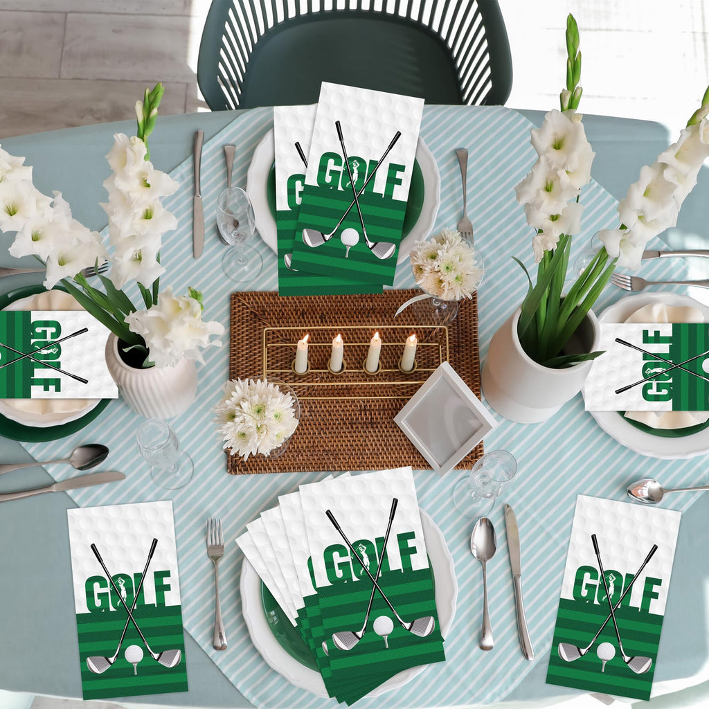Kochorie Golf Napkins 100-Pack – Disposable Golf-Themed Party Napkins, 7.8 x 4.3 in
