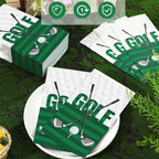 Kochorie Golf Napkins 100-Pack – Disposable Golf-Themed Party Napkins, 7.8 x 4.3 in