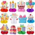 kockuu Kids Birthday Centerpieces – 12 Colorful Honeycomb Table Decorations