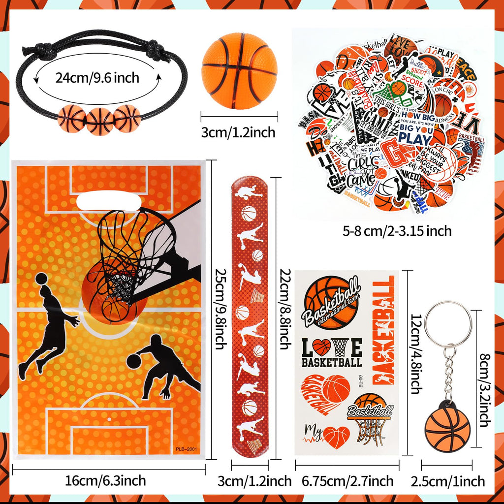 Kolewo4ever 294-Piece Basketball Party Supplies Set – Bulk Favors, Gift Bags & Tattoos