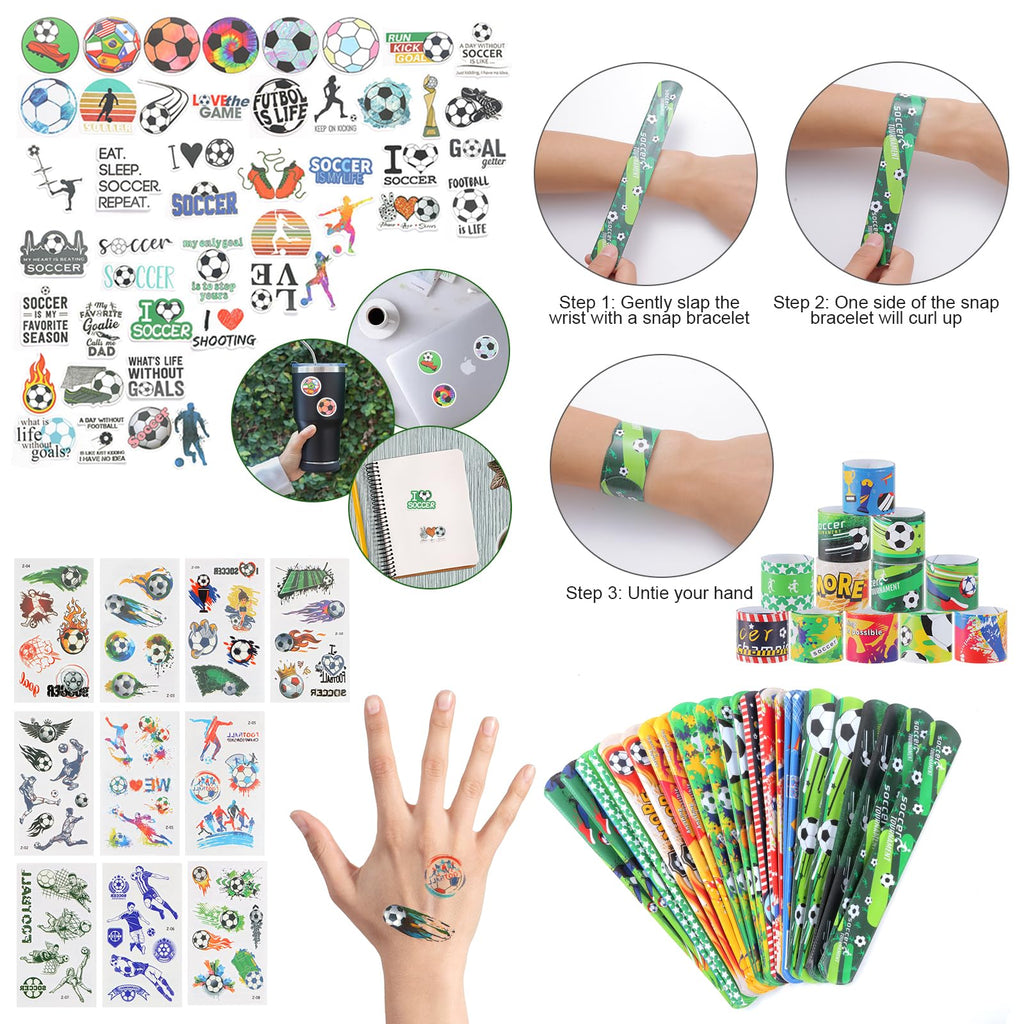 Kolewo4ever 294-Piece Soccer Party Supplies Set – Bulk Favors, Bags & Decorations