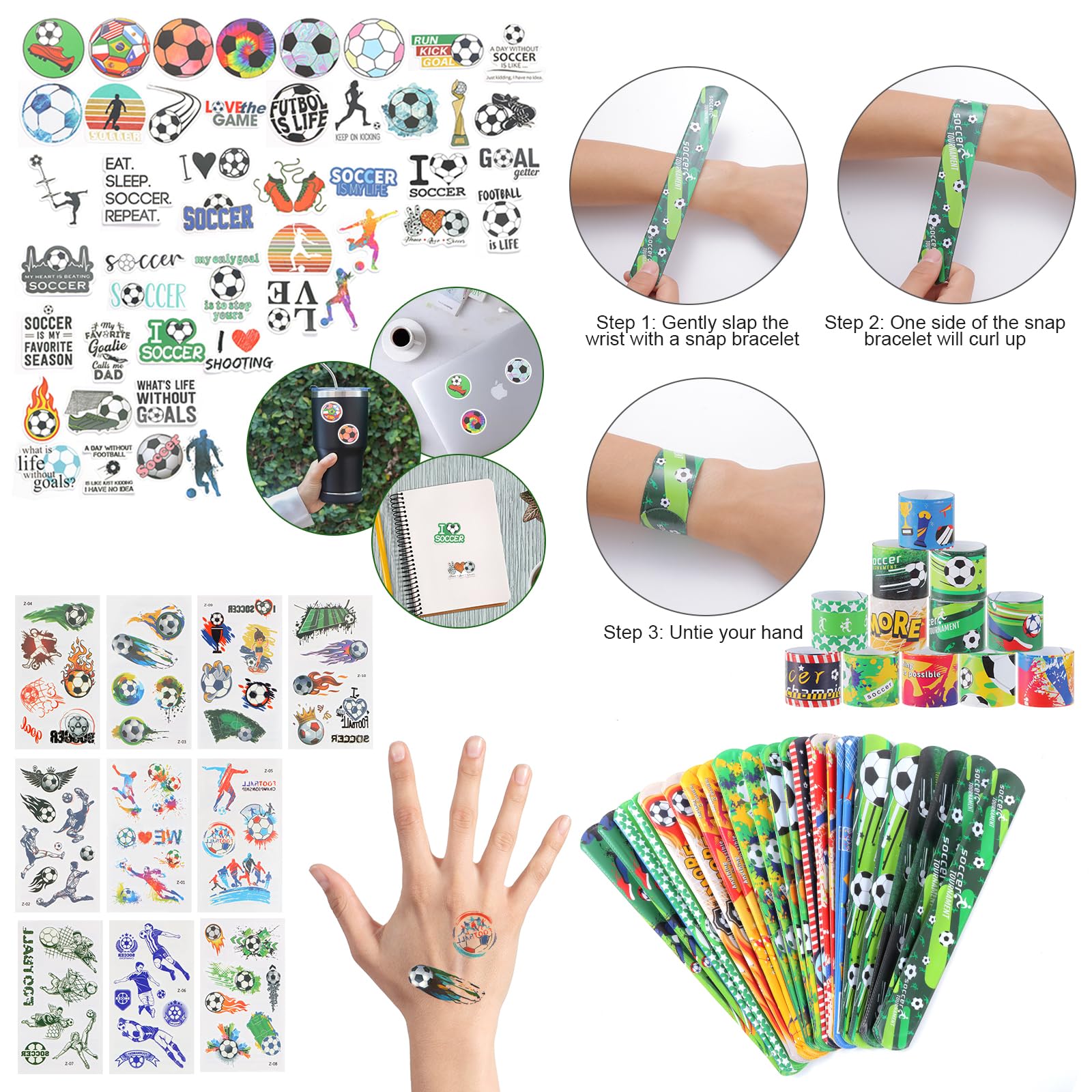 Kolewo4ever 294-Piece Soccer Party Supplies Set – Bulk Favors, Bags & Decorations