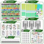 Kolewo4ever 294-Piece Soccer Party Supplies Set – Bulk Favors, Bags & Decorations