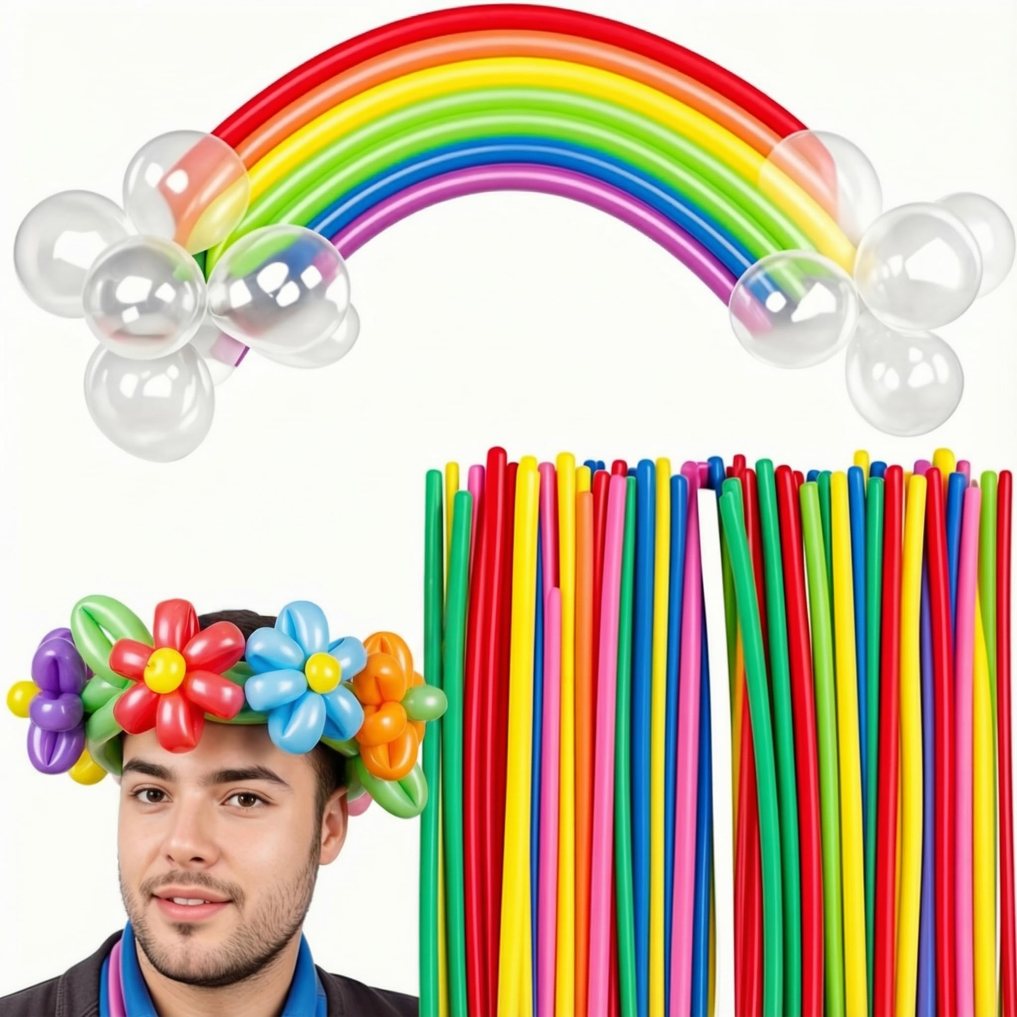 Koogel 400PCS 260 Balloons – Assorted Long Twist Balloons for Animal Creations