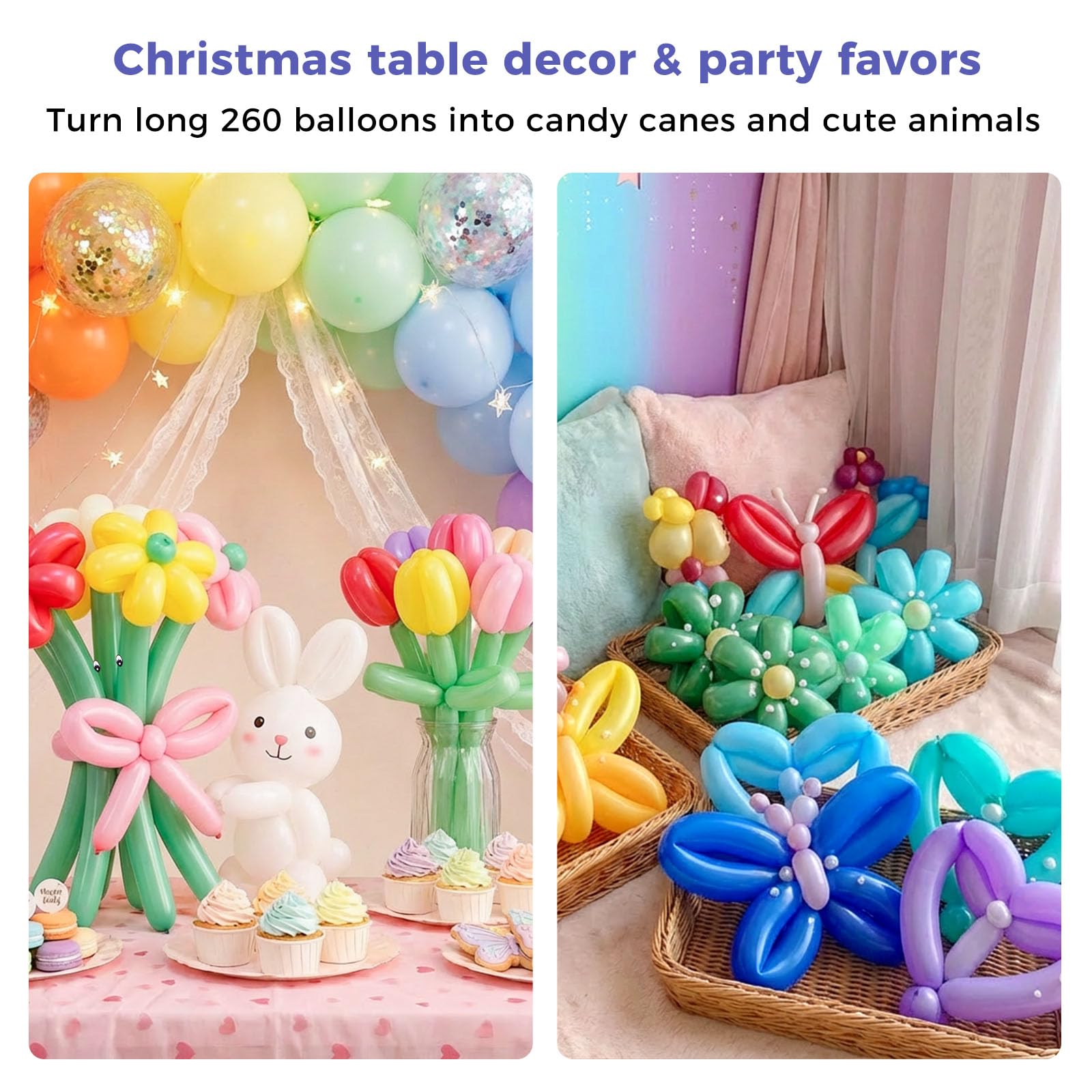 Koogel 400PCS 260 Balloons – Assorted Long Twist Balloons for Animal Creations
