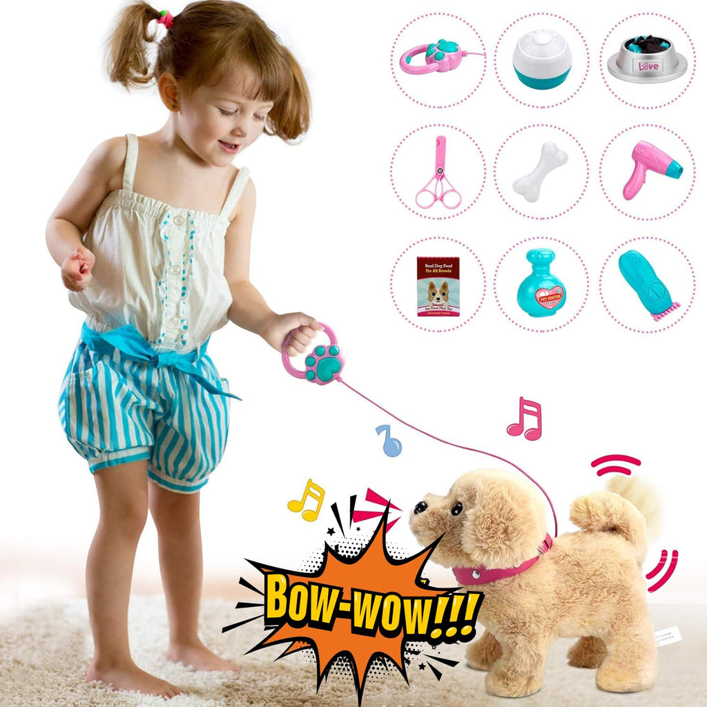 Koonie Talking Plush Golden Retriever Toy — Repeats What You Say, Walks and Barks