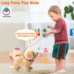 Koonie Talking Plush Golden Retriever Toy — Repeats What You Say, Walks and Barks