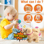 Koonie Talking Plush Golden Retriever Toy — Repeats What You Say, Walks and Barks