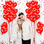 kortes Red Heart Balloons - 50pcs 10-inch Foil Valentines Day Decoration Kit