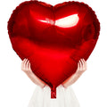 kortes Red Heart Balloons - 4Pcs 32in Foil Heart Balloons for Valentine's Day Decor Kit