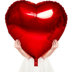 kortes Red Heart Balloons - 4Pcs 32in Foil Heart Balloons for Valentine's Day Decor Kit