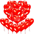 Kortes Red Heart Balloons – 50pcs 18in Foil Heart Balloons for Valentine’s Day, Room Decor & Proposals