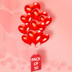 kortes Red Heart Balloons - 50pcs 10-inch Foil Valentines Day Decoration Kit