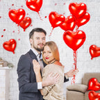 kortes Red Heart Balloons - 50pcs 10-inch Foil Valentines Day Decoration Kit