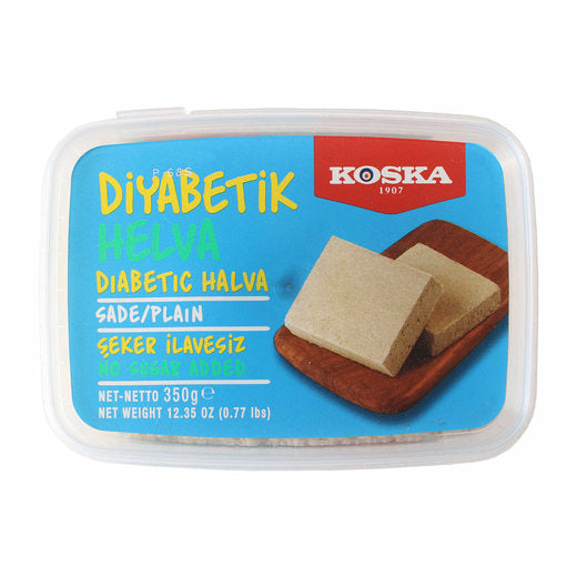 Koska Sugar Free Plain Diabetic Halva Sade Tub Pack 350g