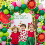 Kozee Summer Watermelon Balloon Arch Kit – 128pc Melon Theme Party Decor